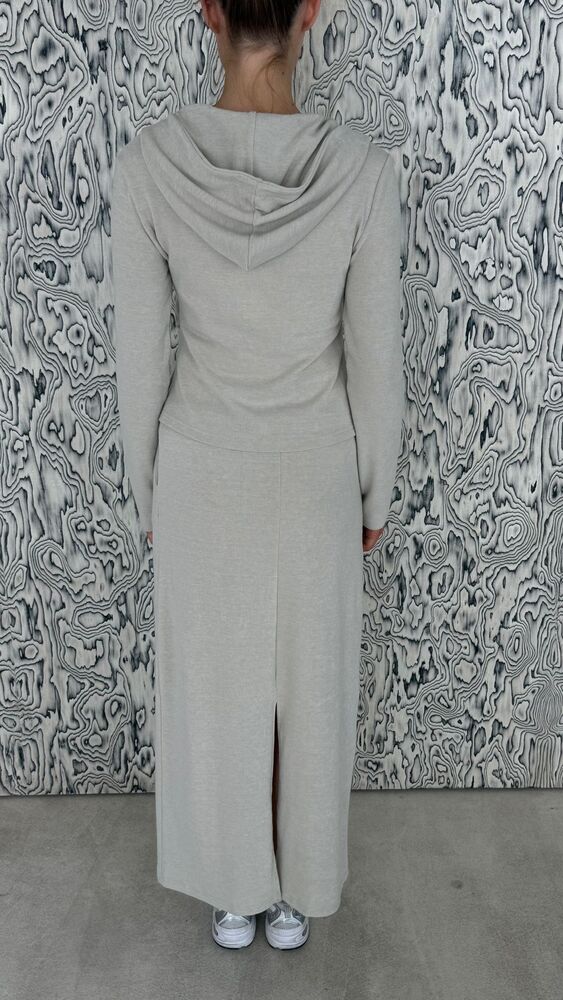 Hoodie Striped Tank Top + Skirt Set