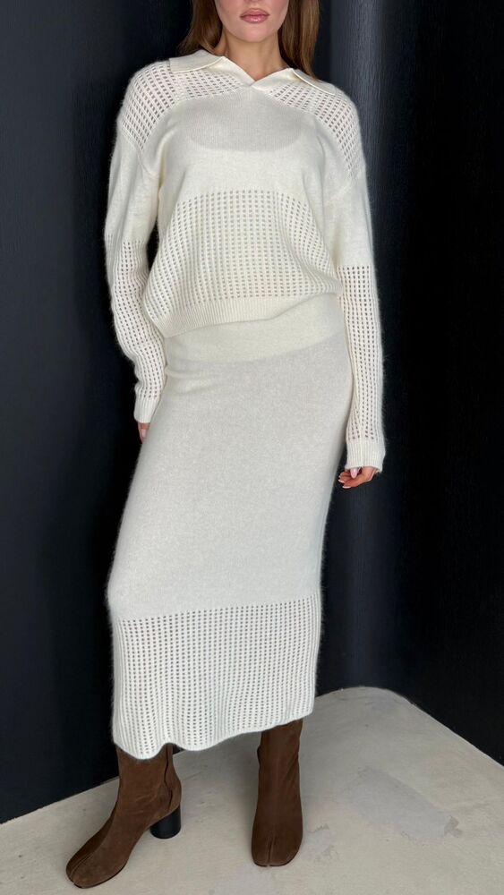 Open  Details Sweater Set