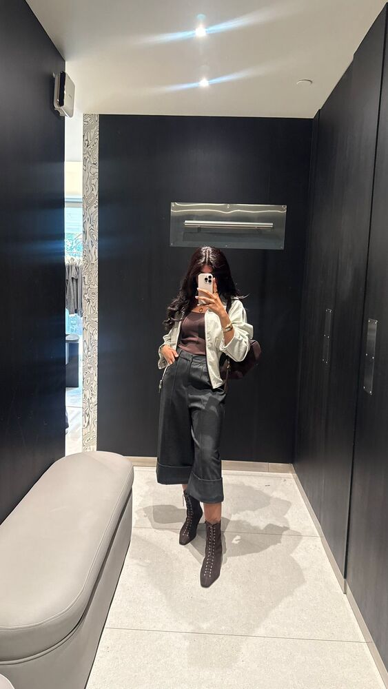 Cropped Folded Pants