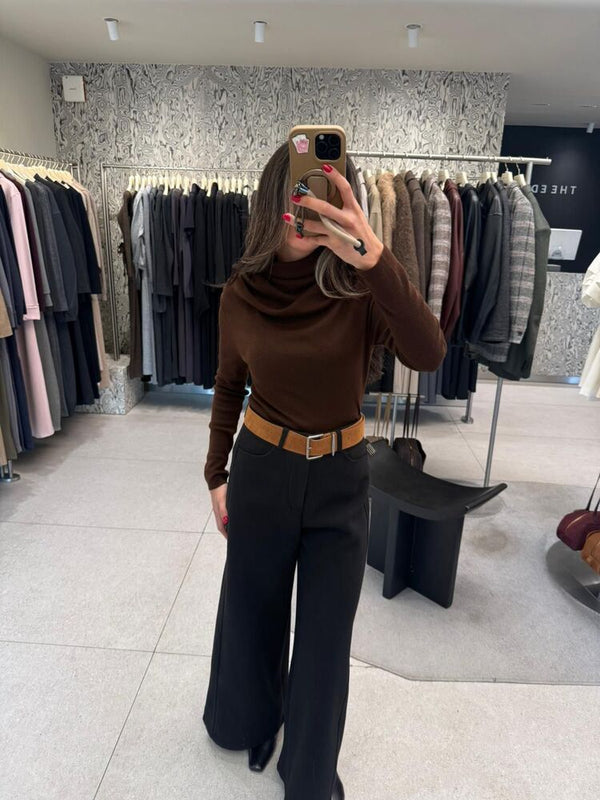 Puffed Shoulder Sweater