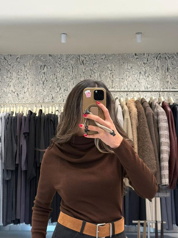 Puffed Shoulder Sweater