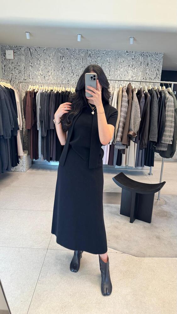 3 Piece Cardigan Set with Skirt