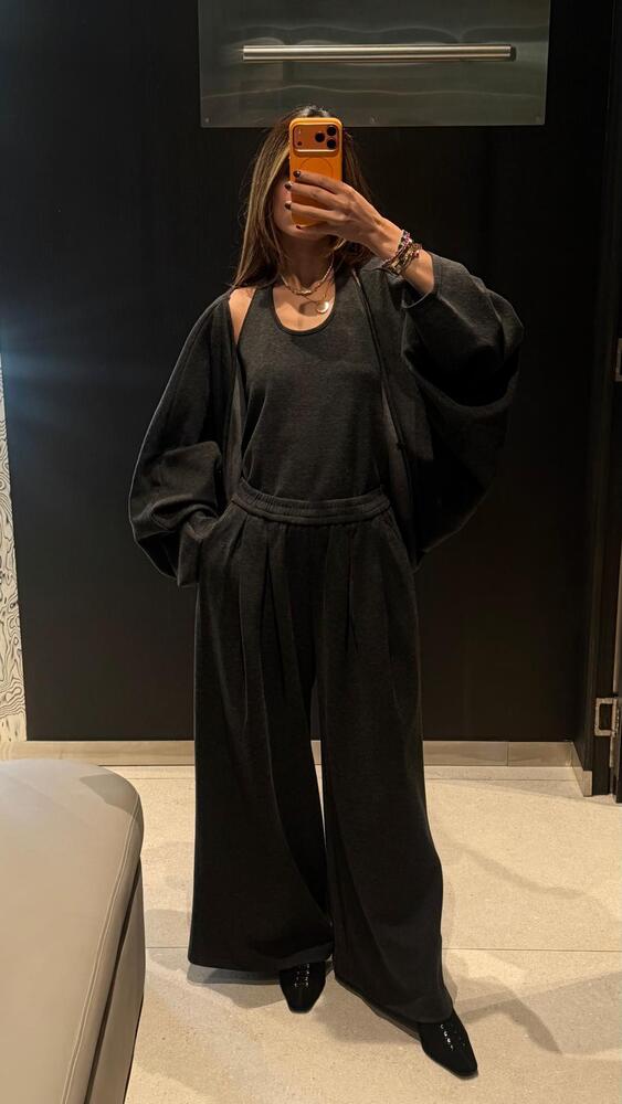 Overlay Top + Pants 3 Piece Set