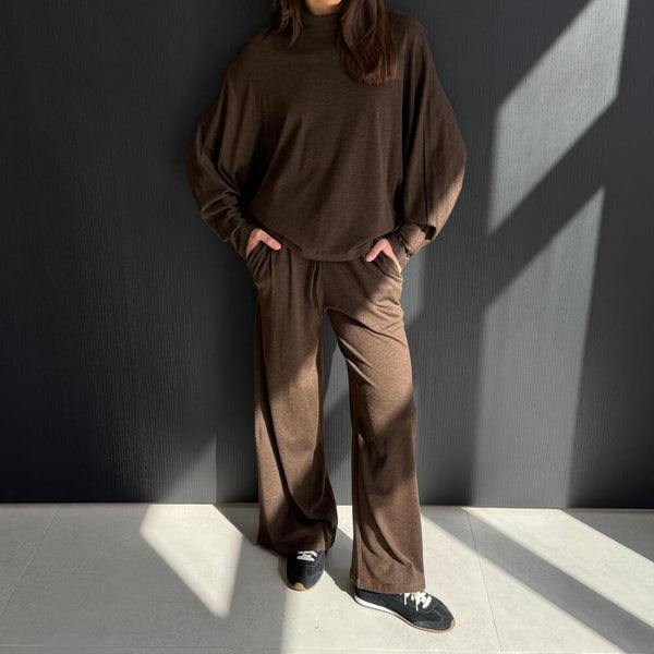 Turtleneck Top + Pants Set