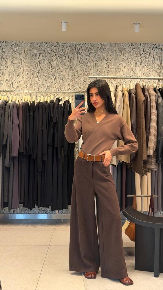 Thick Wool Blend Trousers