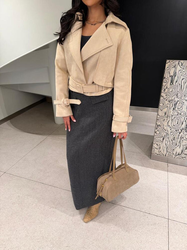 Suede Biker Jacket
