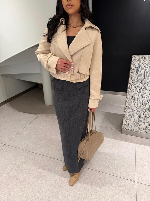 Suede Biker Jacket