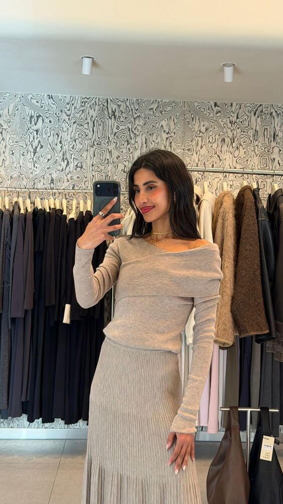 Asymmetrical Sweater + Skirt Set