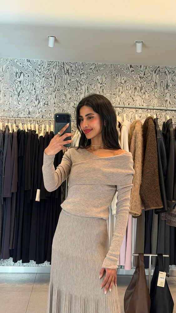 Asymmetrical Sweater + Skirt Set