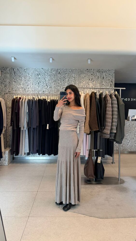 Asymmetrical Sweater + Skirt Set