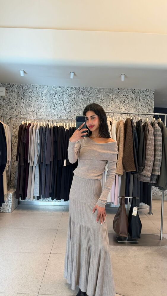 Asymmetrical Sweater + Skirt Set