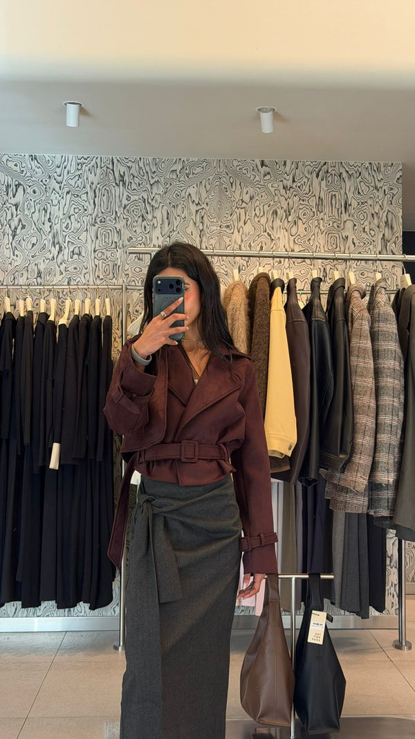 Tie Midi Skirt