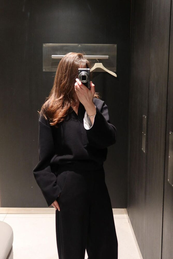 V-Neck Sweatshirt + Pants Set