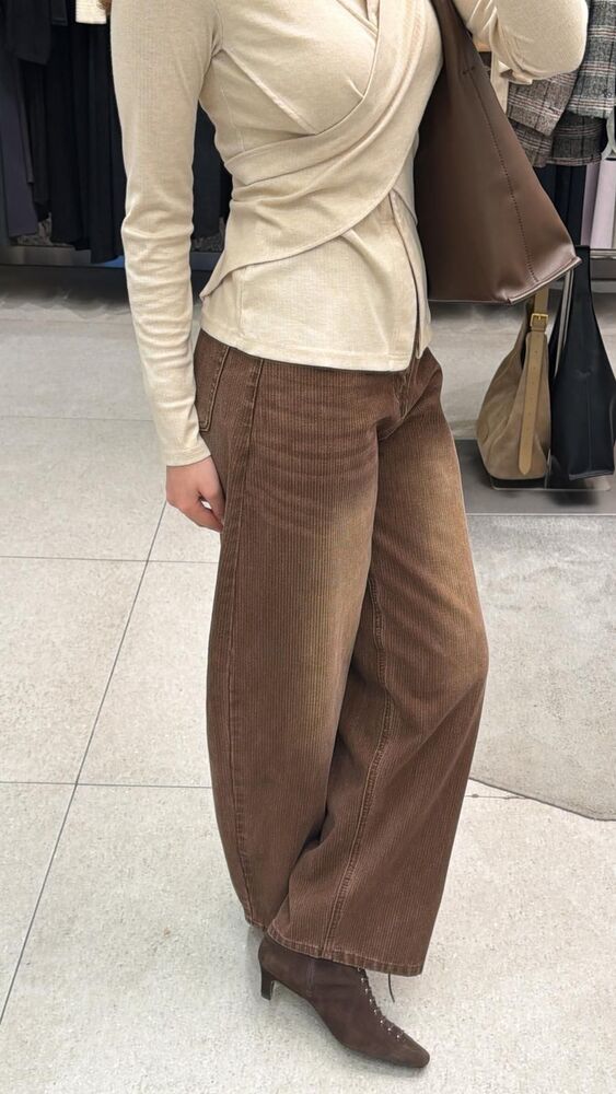 Vertical Striped Baggy Jeans