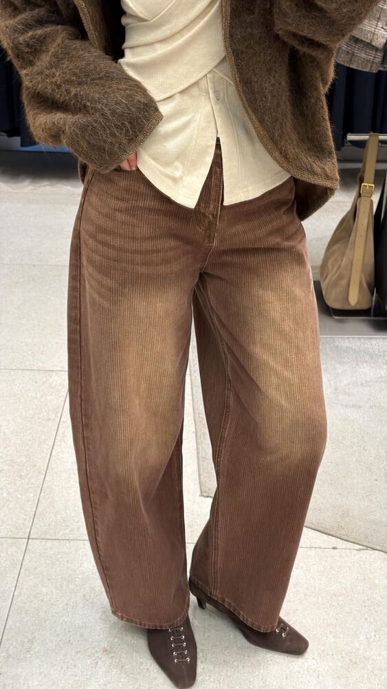 Vertical Striped Baggy Jeans