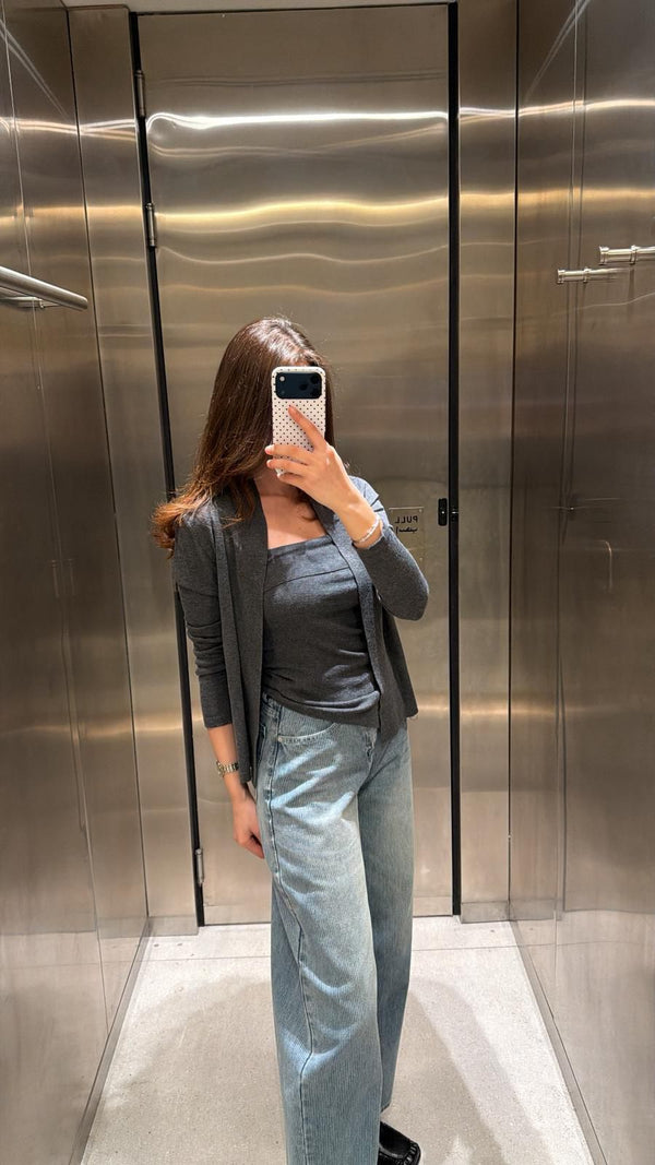 2 Piece Open Front Cardigan