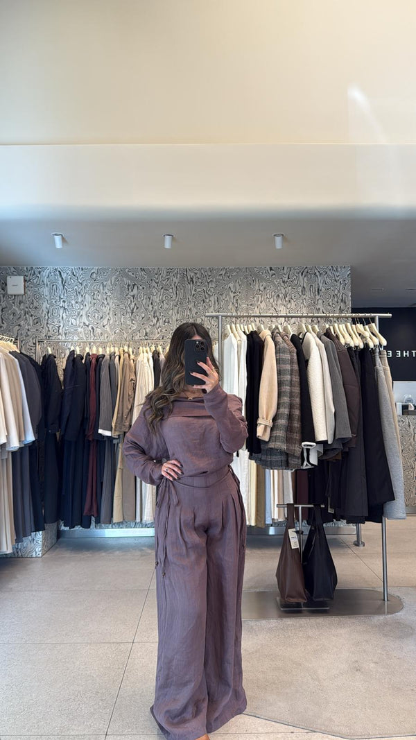 Off Shoulder Linen Set