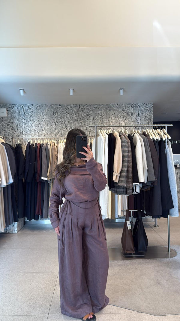 Off Shoulder Linen Set