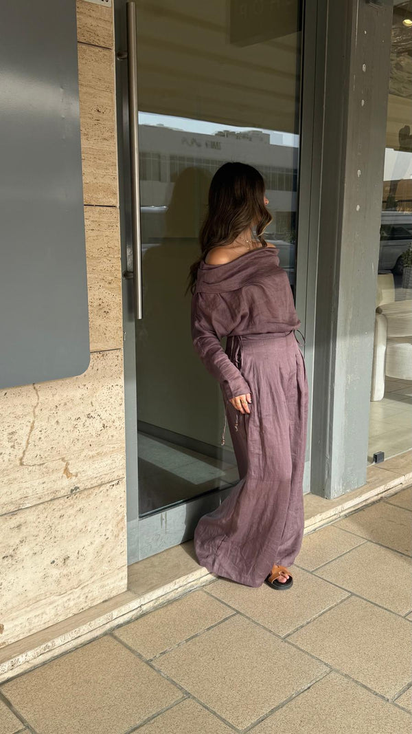 Off Shoulder Linen Set