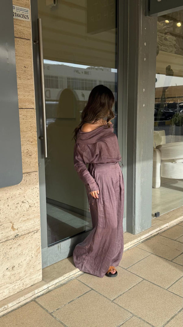 Off Shoulder Linen Set