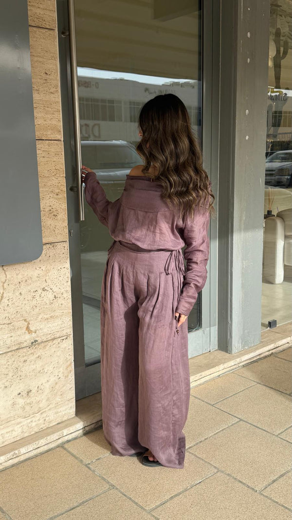 Off Shoulder Linen Set