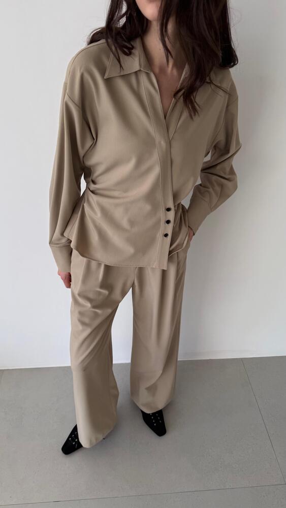 3 Button Twisted Shirt + Pants Set