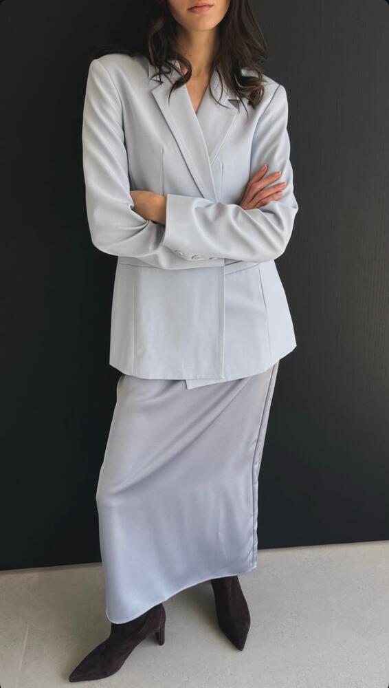 2 Piece Satin Skirt Set