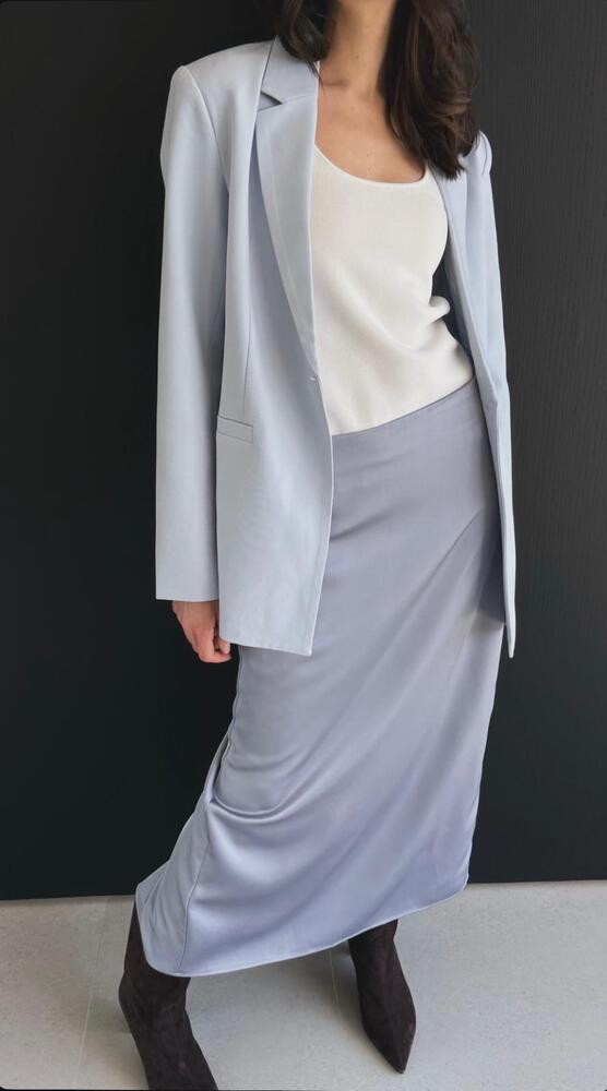 2 Piece Satin Skirt Set