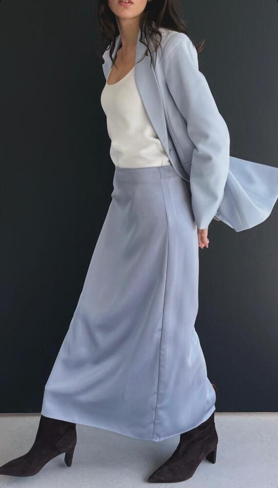 2 Piece Satin Skirt Set