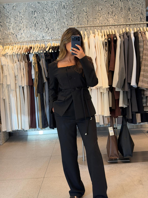 Square Neck Pants Set