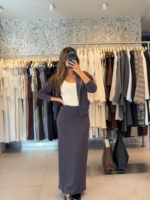 Interlock Jacket + Skirt Set