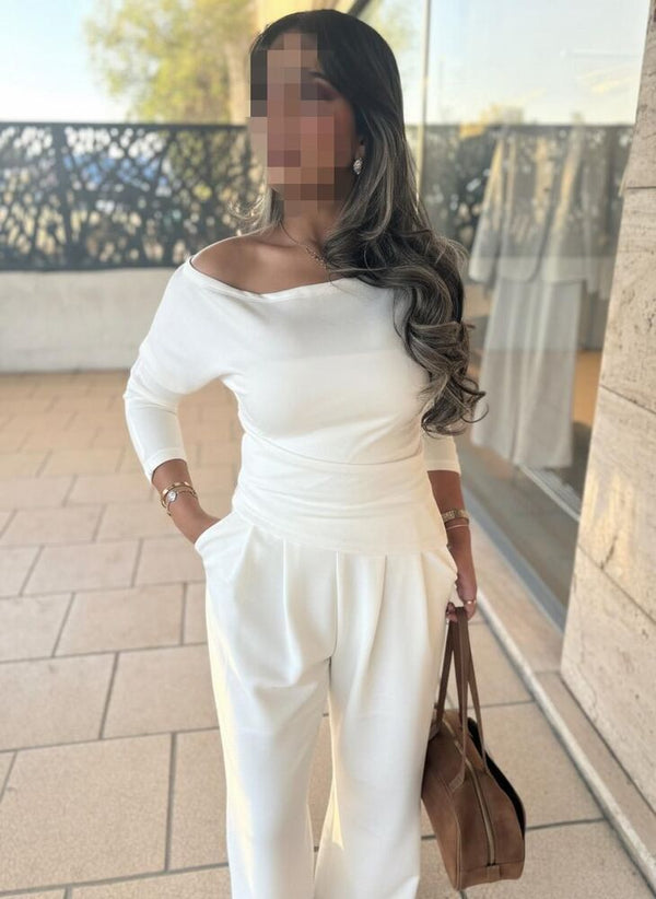 Off Shoulder Top + Pants Set
