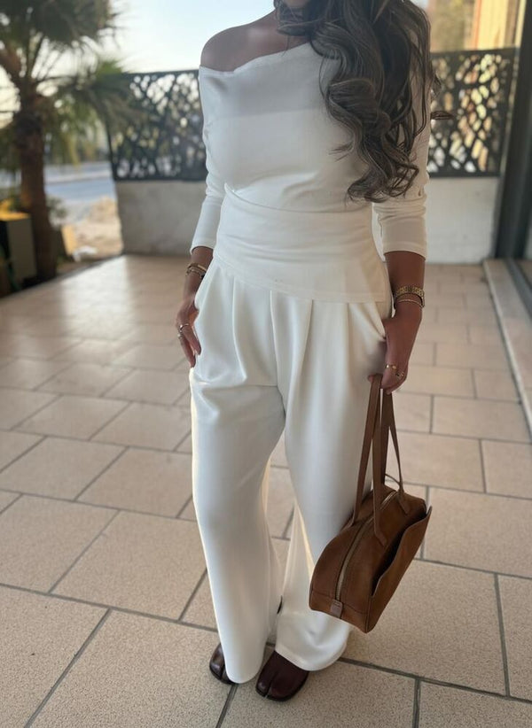Off Shoulder Top + Pants Set