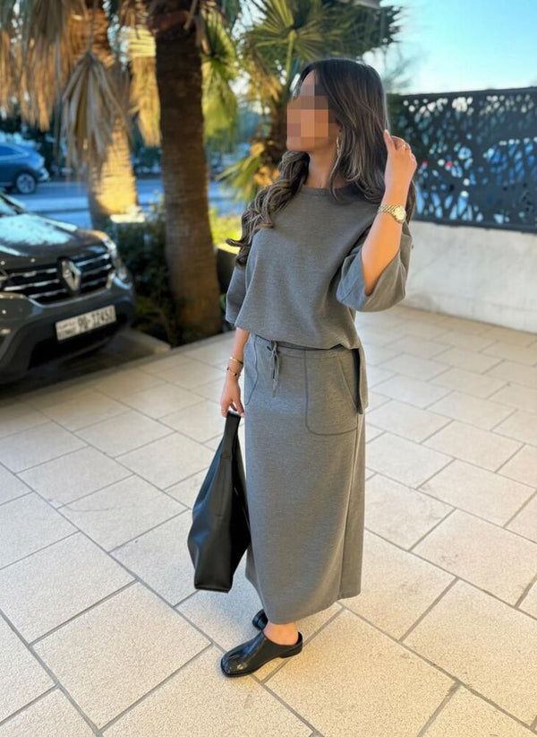 Oversized T-Shirt + Skirt Set
