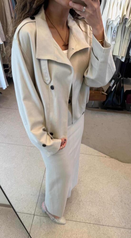 Funnel Neck Jacket + Skirt Set