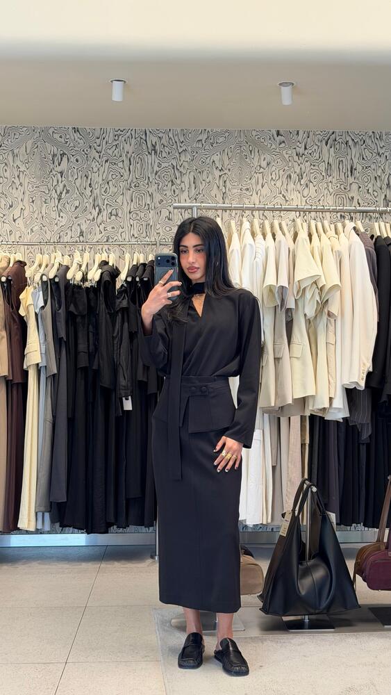 Tie Top + Double Flap Skirt