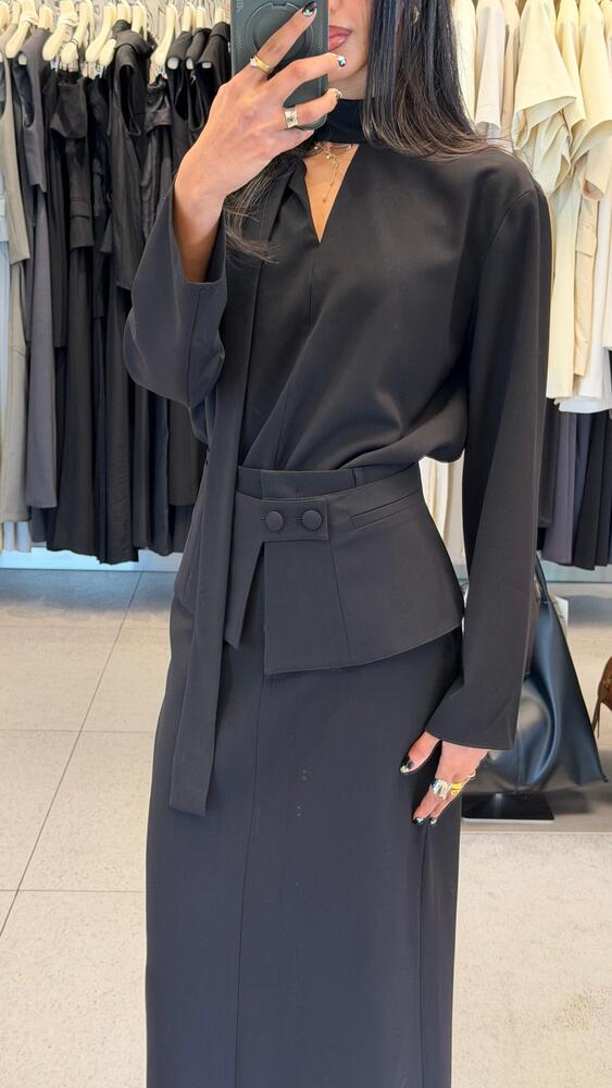 Tie Top + Double Flap Skirt