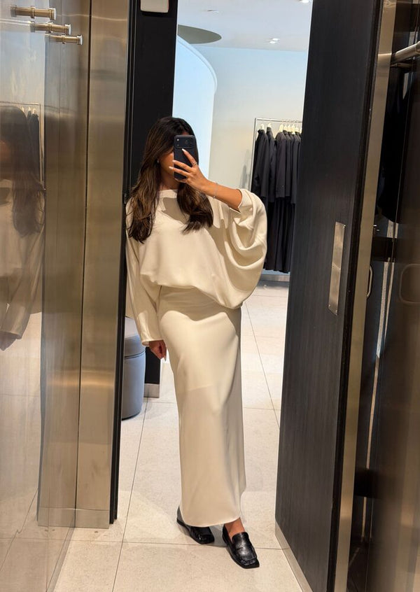 Modern Caped Top  + Skirt Set