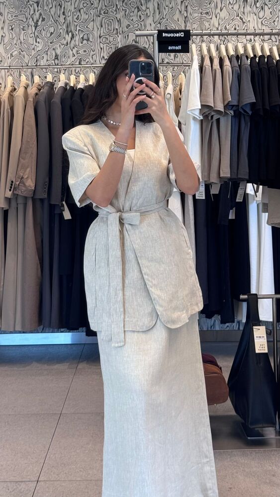Basic Linen + Skirt Set