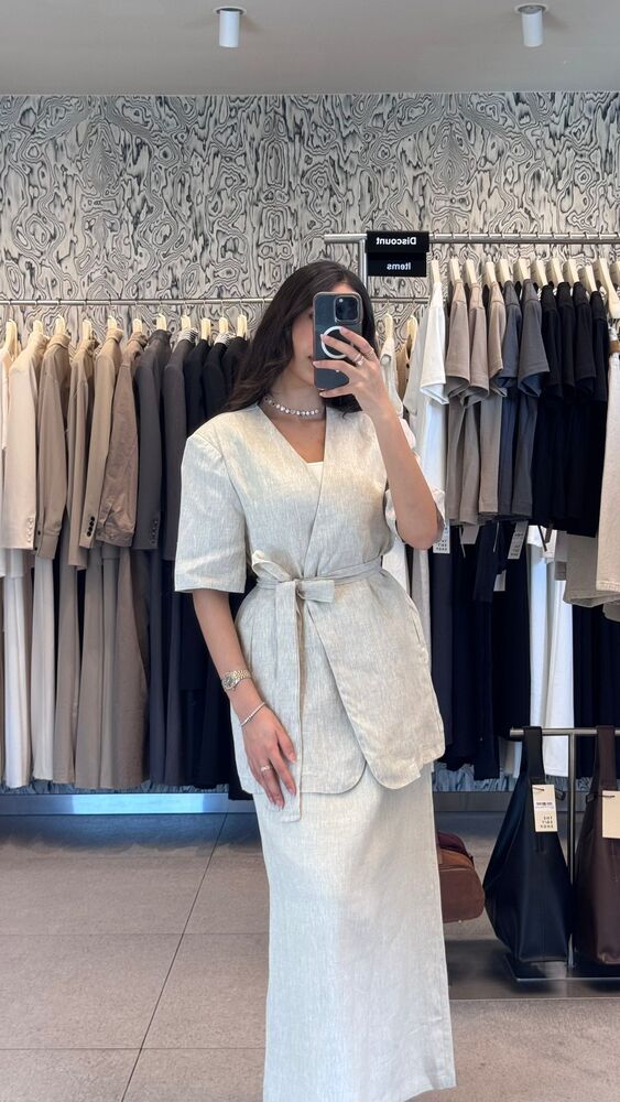 Basic Linen + Skirt Set