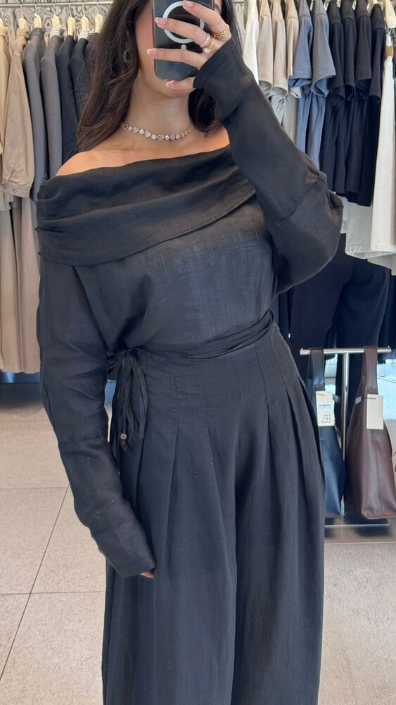 Off Shoulder Linen Set