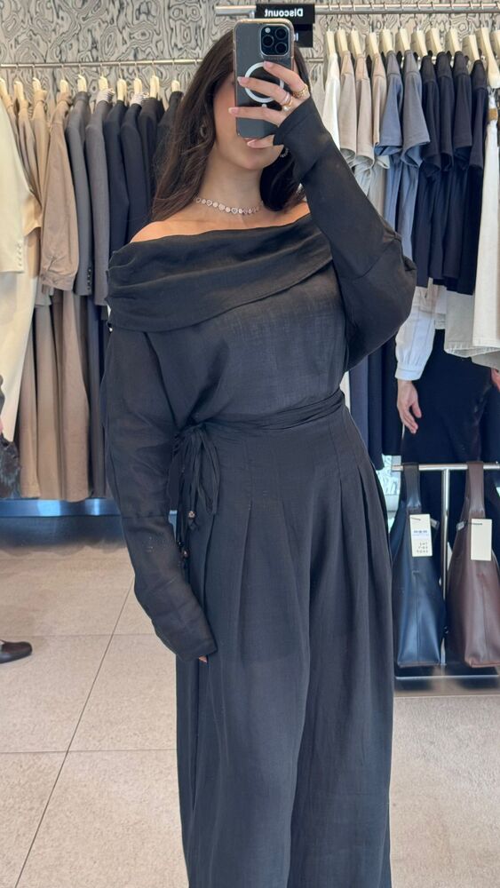 Off Shoulder Linen Set