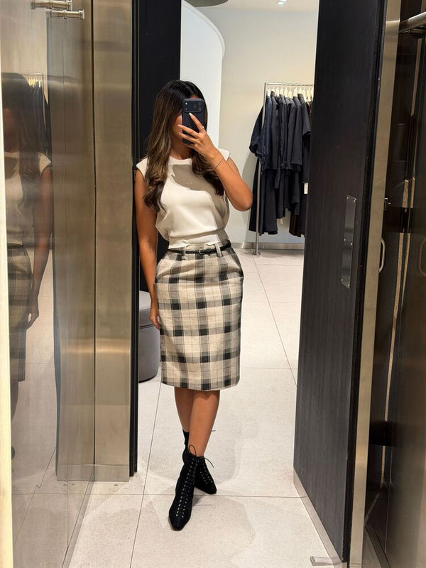 Checkered Mini Skirt