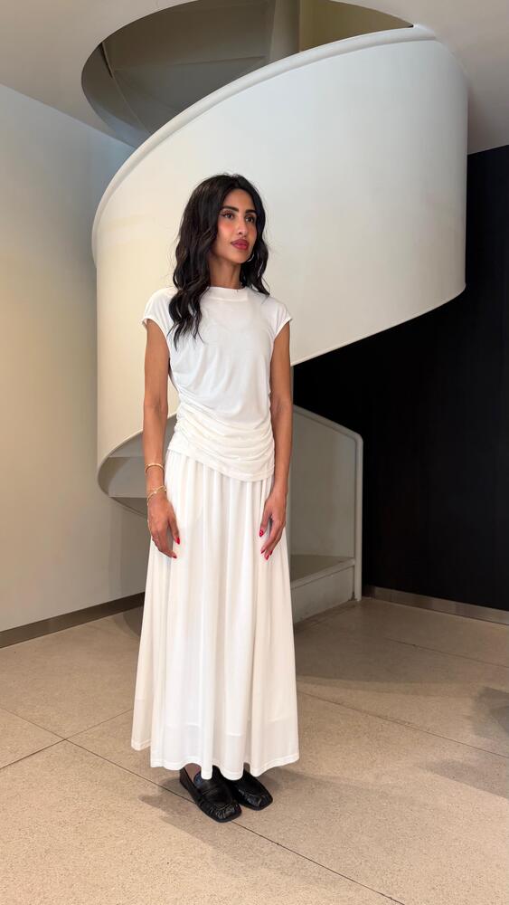 Runched Side Top + Skirt Set