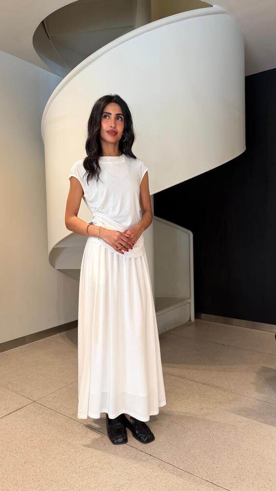 Runched Side Top + Skirt Set