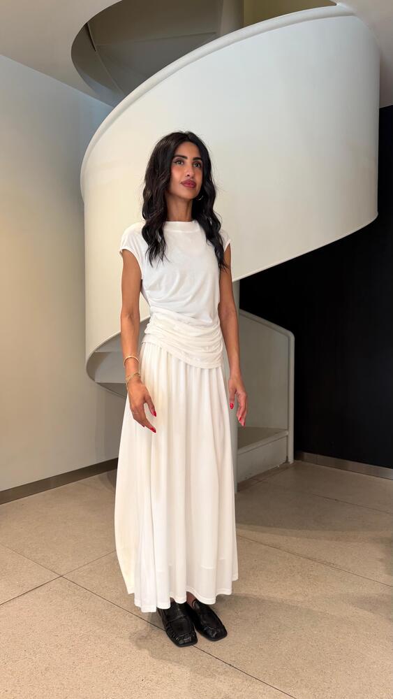 Runched Side Top + Skirt Set