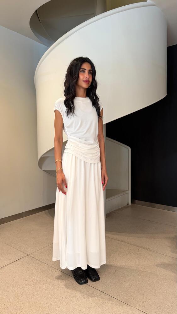 Runched Side Top + Skirt Set