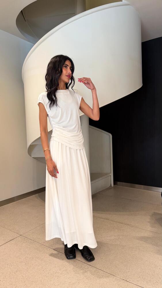 Runched Side Top + Skirt Set