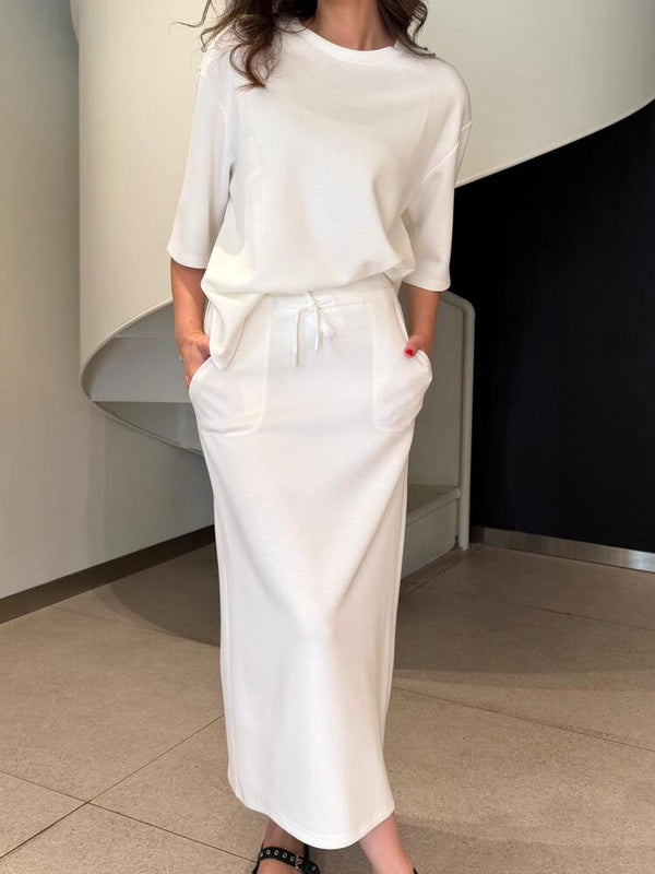 Oversized T-Shirt + Skirt Set