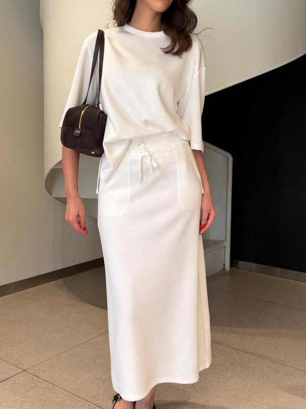 Oversized T-Shirt + Skirt Set